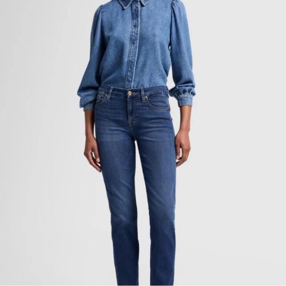 7 For All Mankind Standard Straight Leg Jeans woman’s - Picture 1 of 5